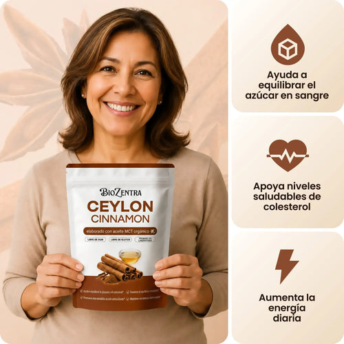Biozentra - Canela de Ceylon 7200mg con Aceite MCT