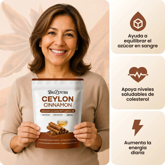 Biozentra - Canela de Ceylon 7200mg con Aceite MCT