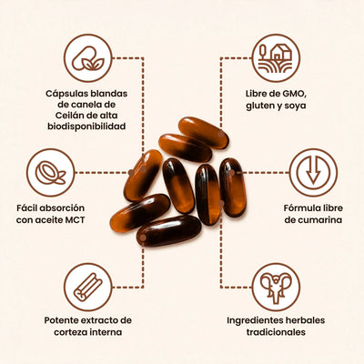Biozentra - Canela de Ceylon 7200mg con Aceite MCT